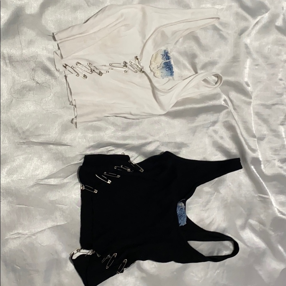 Fun pin crop tops